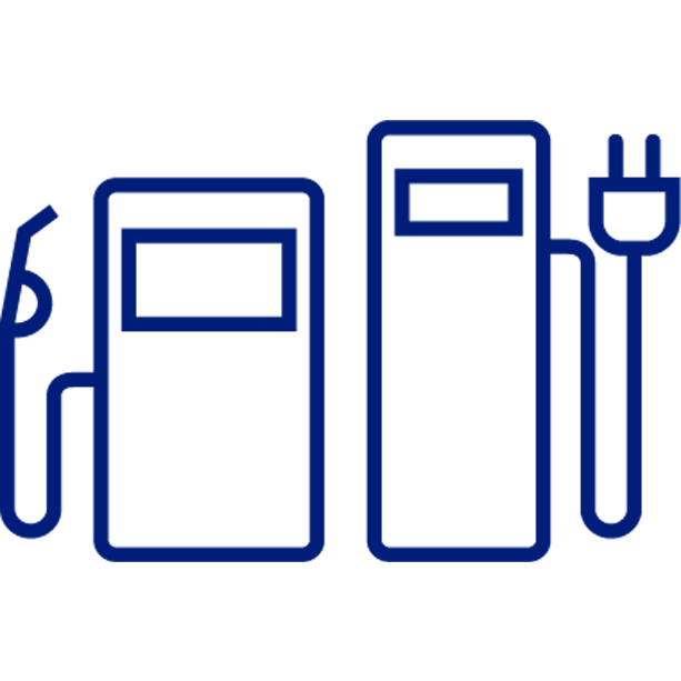 Gas stations and EV charging stations